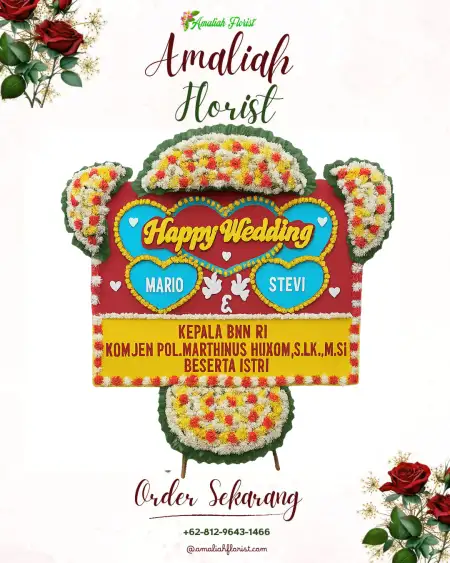 Papan Bunga Pernikahan Sadahayu